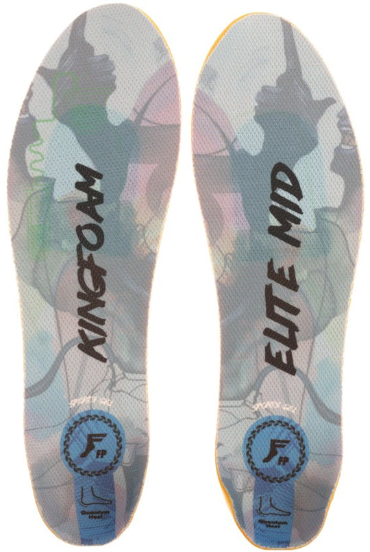 Footprint Kingfoam Elite Quantum Heel Infinity Foam Grey Camo/Black High 5MM TOE/10MM Heel Insoles Large (9-14)