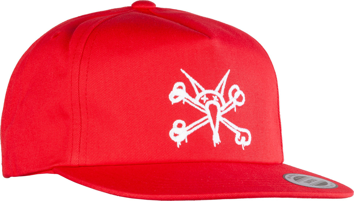 Powell Vato Rat Snapback Hat Red