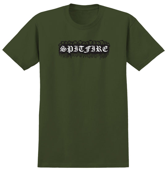 Spitfire Old E Barbed Military Green Tee