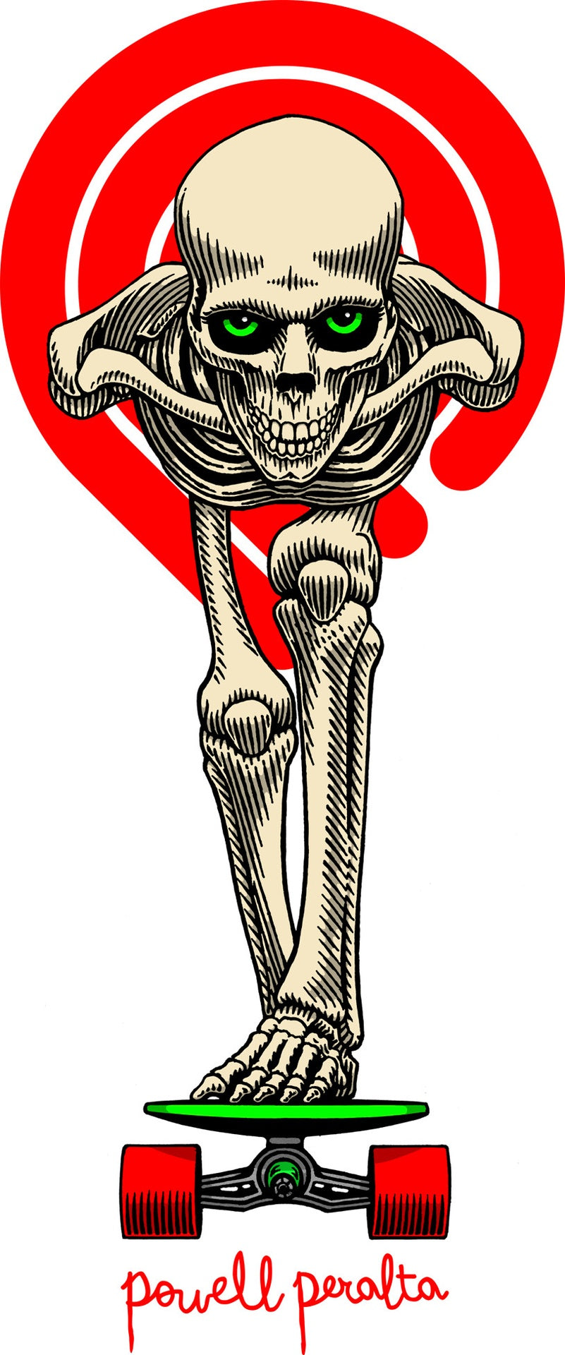 Powell Tucking Skeleton Sticker