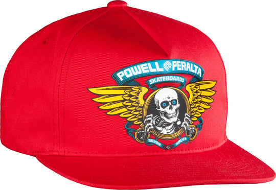 Powell Winged Ripper Snapback Hat Red