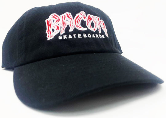 Bacon Embroidered Logo Dad Hat Black