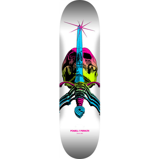 Powell Team Skull & Sword Lime Fade/White Deck 9.00