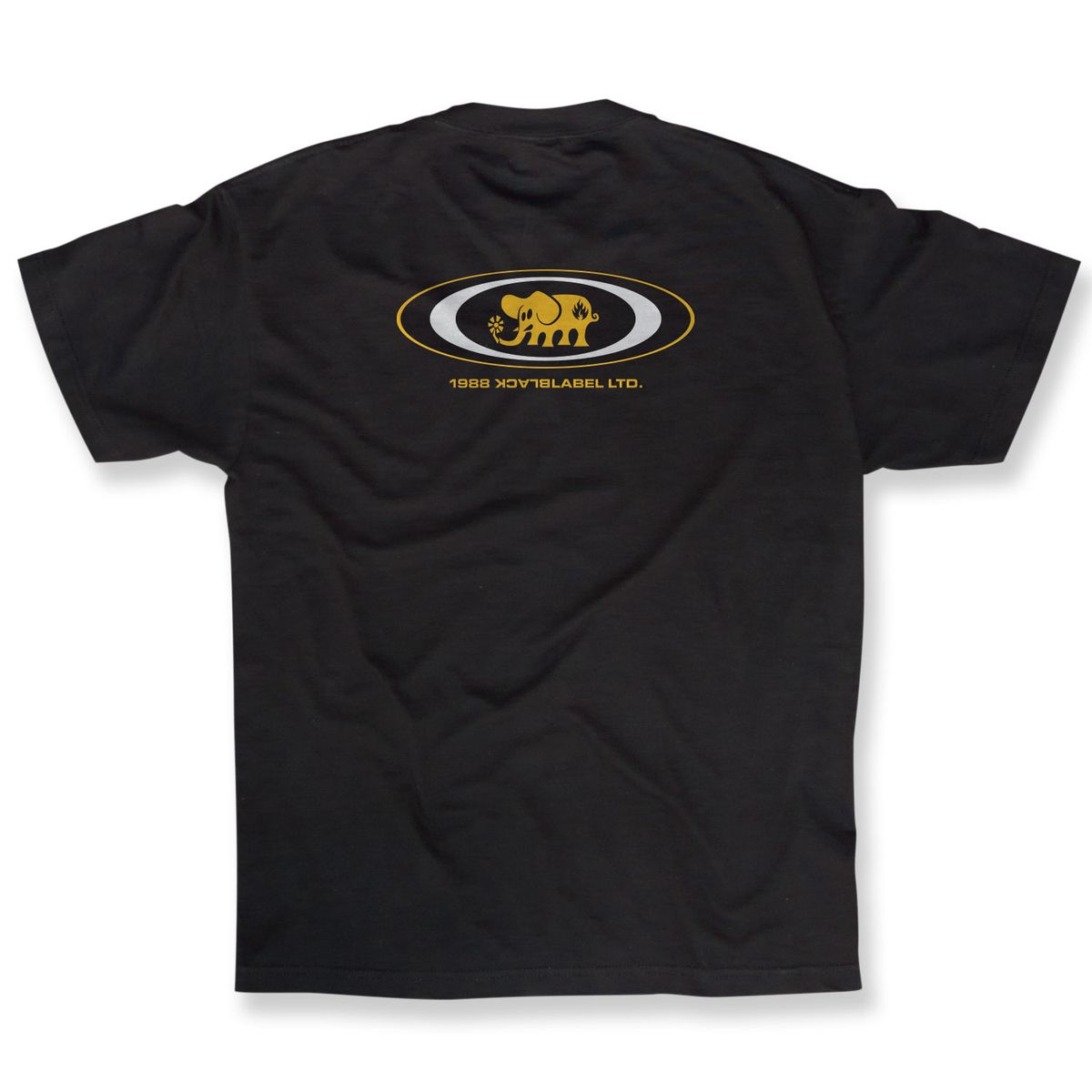 Black Label Elephant Oval Black Tee