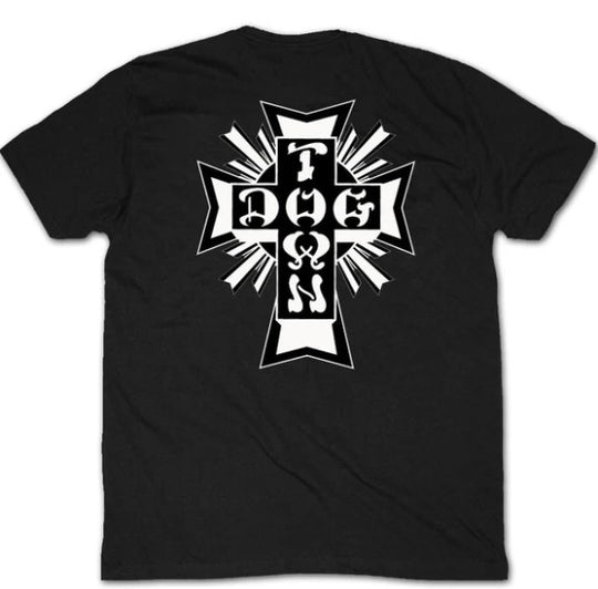 Dogtown Cross Logo Black/White Tee