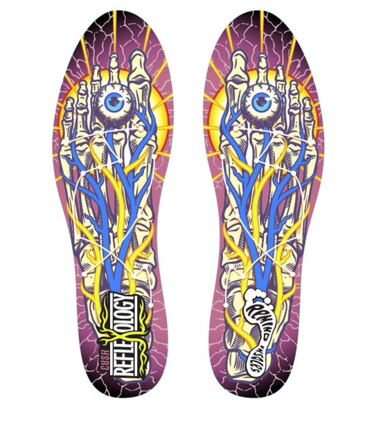 Remind Cush Impact Reflexology 5.5MM Mid-To-High Arch Insoles Size 12 - 12.5