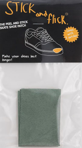 Stick & Flick Light Green Suede Peel And Stick Shoe Patch