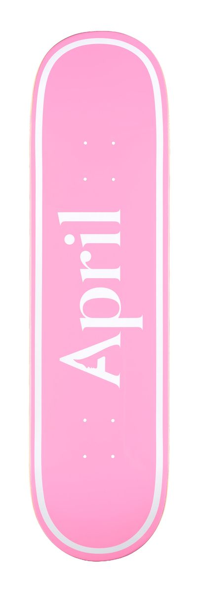 April Team OG Logo White/Pink Mini Deck 7.38