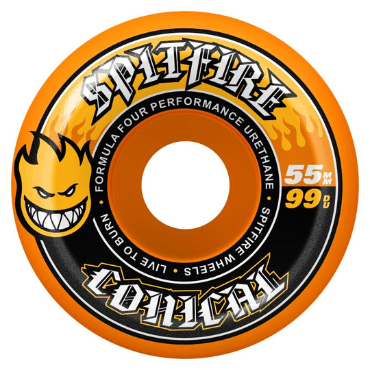 Spitfire Formula Four Conical Orange 55MM 99D (Set of 4)