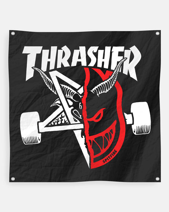 Thrasher X Spitfire Thrash & Burn Banner