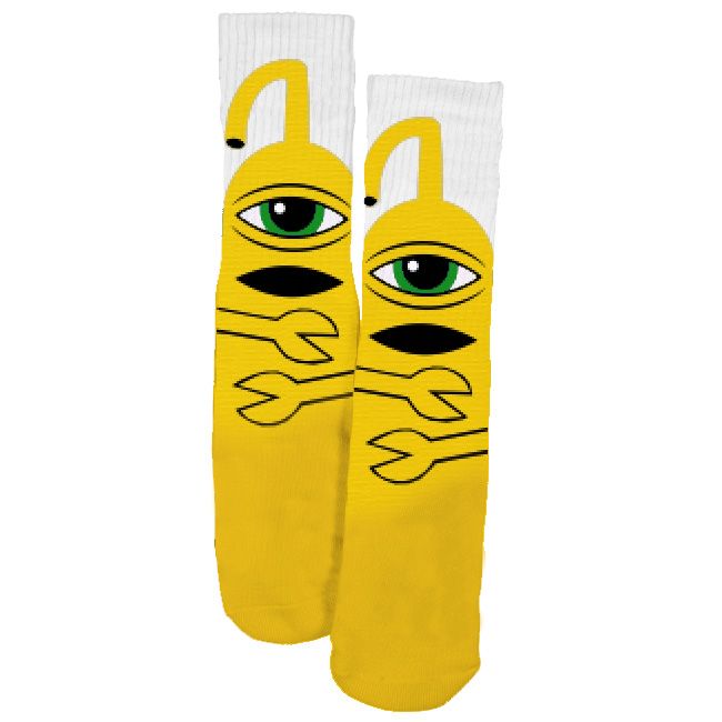Toy Machine Sect Hug Socks Yellow