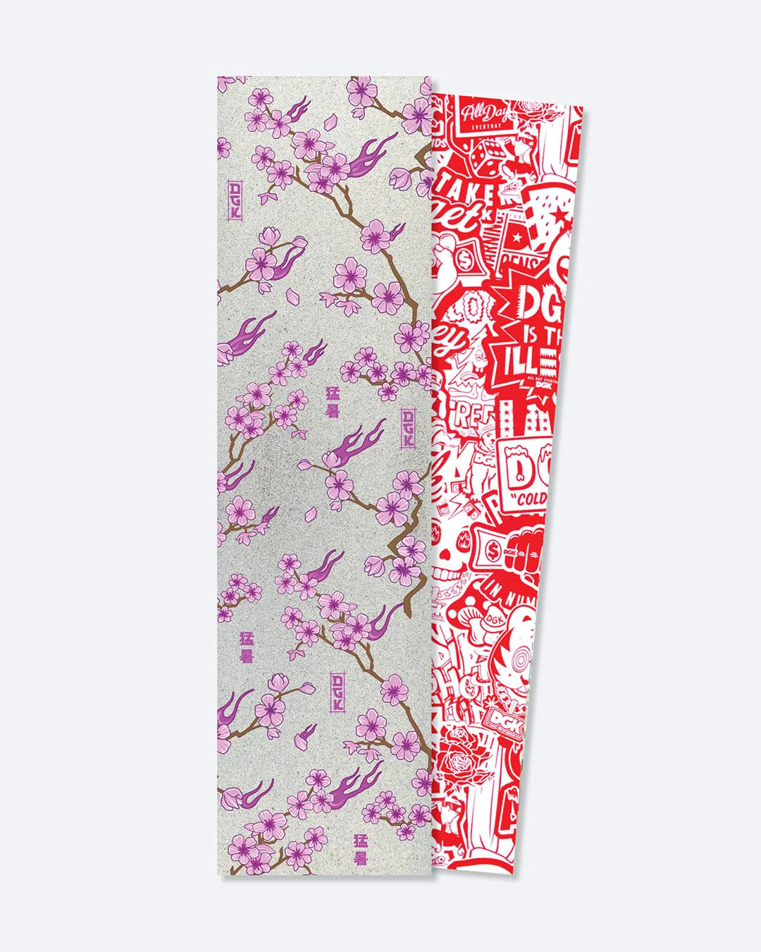DGK Fire Blossom White Grip Tape Sheet 9.00 X 33.00
