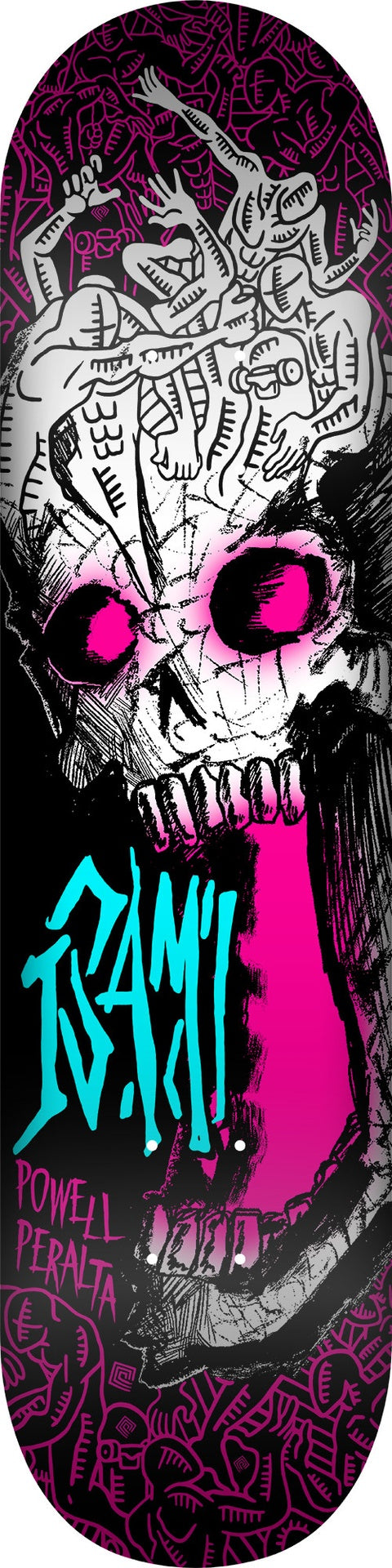 Powell Isamu Yamamoto Skull 2 Freestyle Deck 7.25 X 28.99