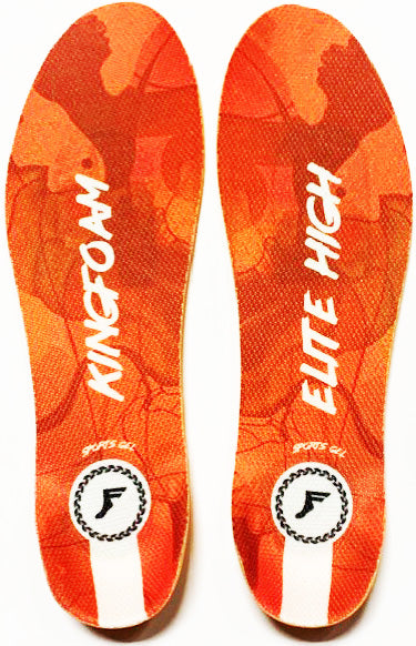 Footprint Kingfoam Elite Action Sports Gel Impact Red Camo/White High 5MM TOE/10MM Heel Insoles Small (3-8)
