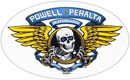 Powell Winged Ripper Blue 12" Sticker