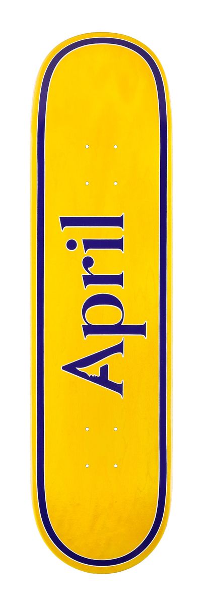 April Team OG Logo Yellow/Purple Deck 8.12