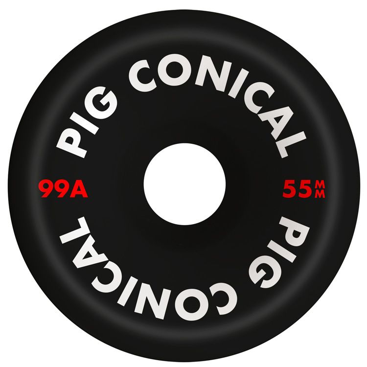 Pig Conical 55MM 99A Black (Set of 4)