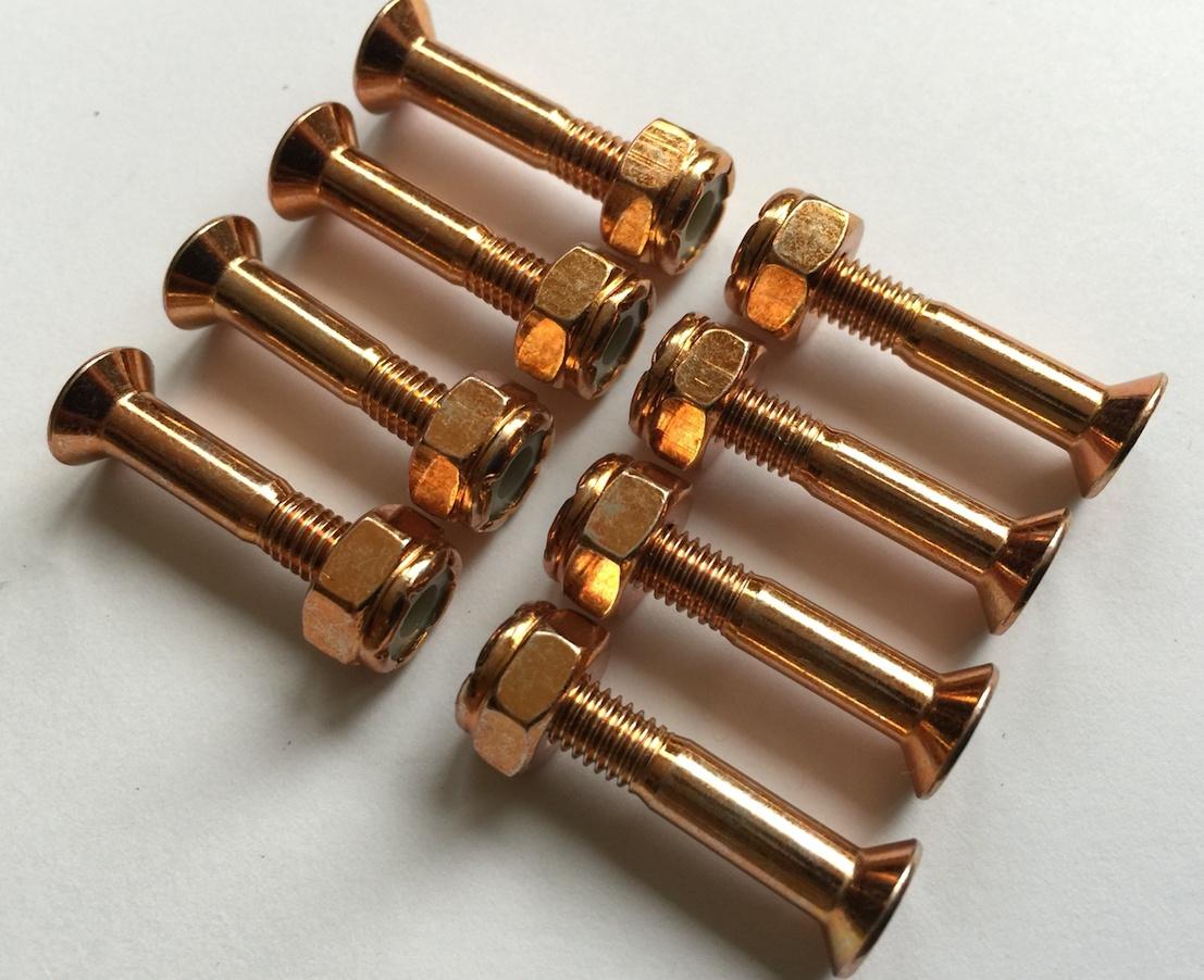 Bulk 1" Hardware 8-PACK Anodized Orange