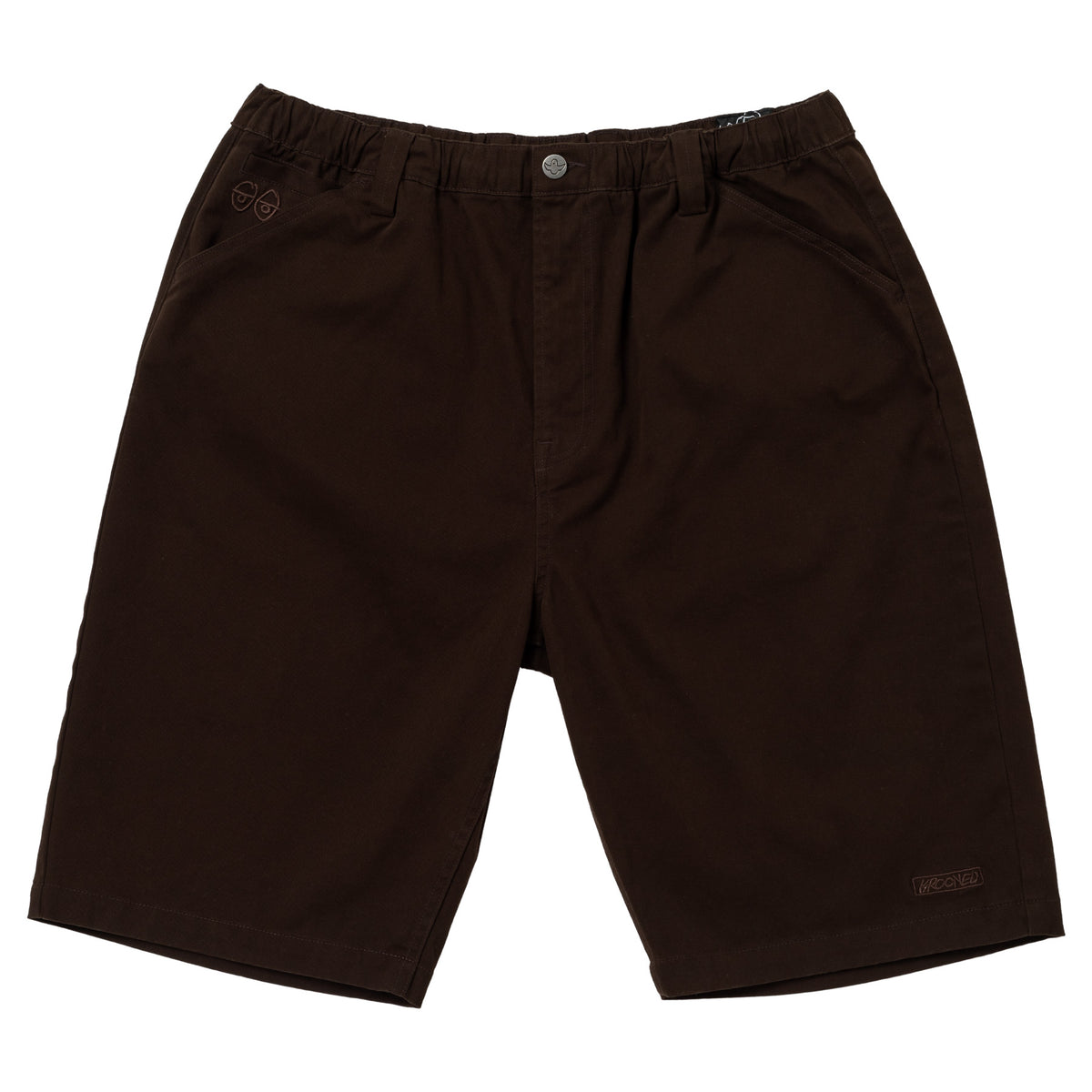 Krooked Eyes Twill Brown Shorts