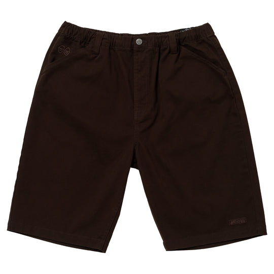Krooked Eyes Twill Brown Shorts