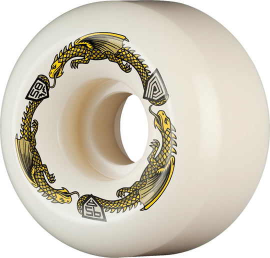 Powell Dragon Formula Yellow Ratbones II Shape 58MM X 33MM 95A (Set of 4)