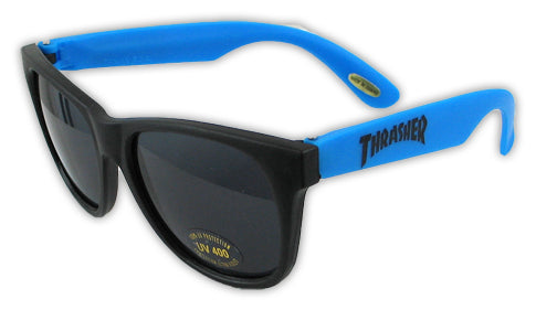 Thrasher Logo Sunglasses Neon Blue