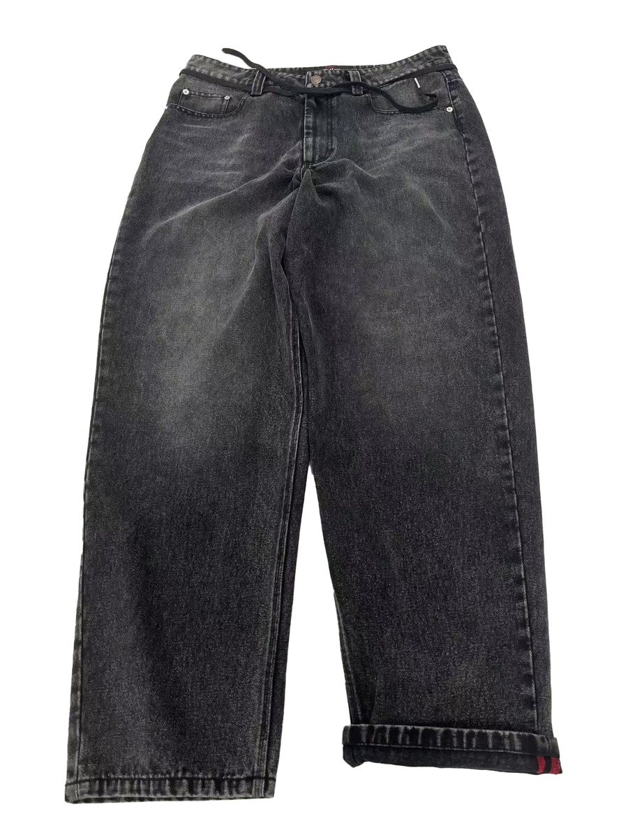 Deathwish Baggy Facchini Denim Jeans Black Wash