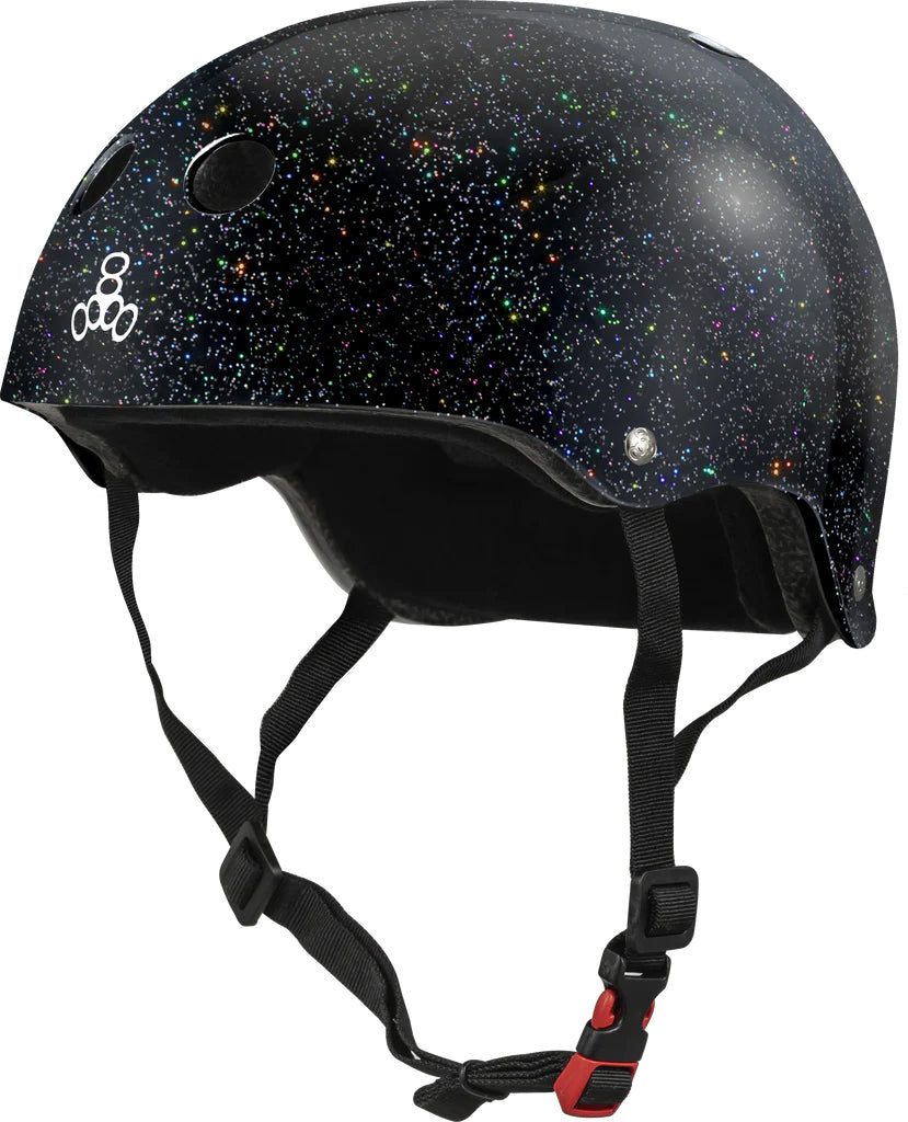 Triple 8 Helmet Certified Sweatsaver Black Glitter