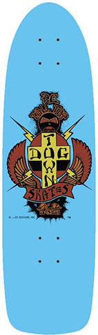 Dogtown OG Pc Tail Tap 70'S Classic Sky Blue Dip Shaped Deck 8.37 X 30.00