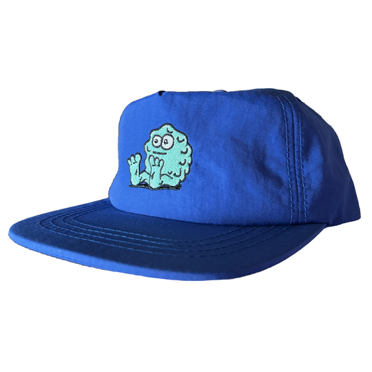Snot Booger Logo 5 Panel Nylon Snapback Hat Blue