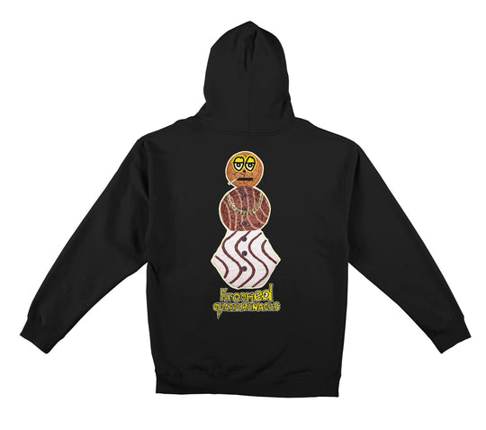 Krooked X Quartersnacks Snackman Black Hoodie