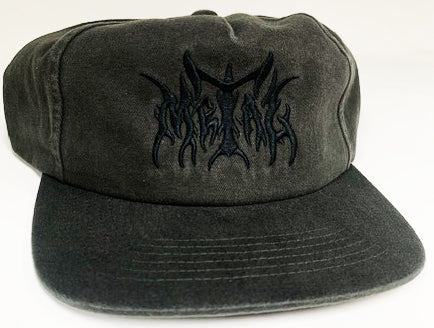 Metal Logo Snapback Hat Grey