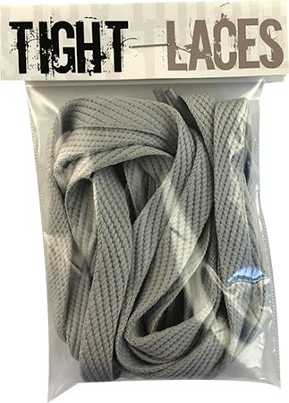 Tight Laces Flat 45" Light Grey