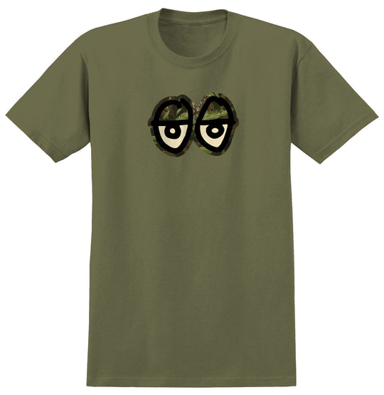 Krooked Eyes Camo Military Green Tee