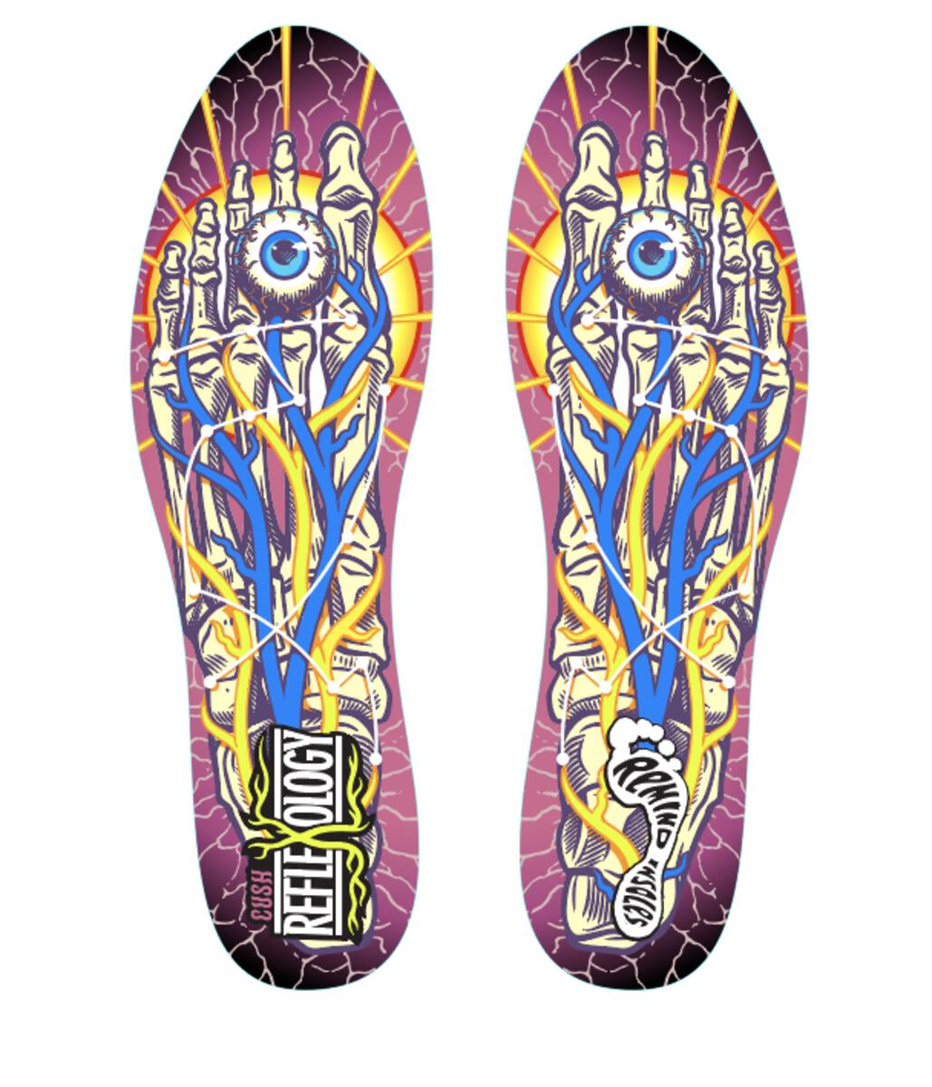 Remind Cush Impact Reflexology 5.5MM Mid-To-High Arch Insoles Size 14 - 14.5