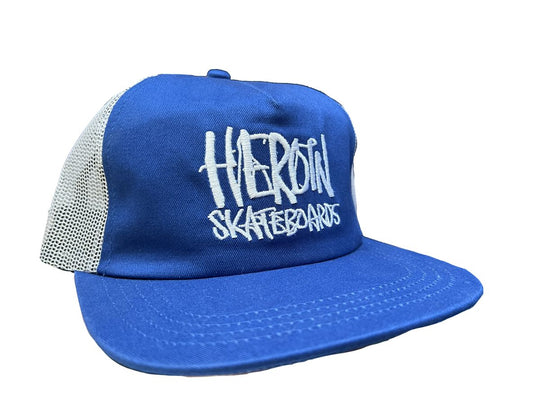 Heroin Marker Trucker Hat Royal Blue