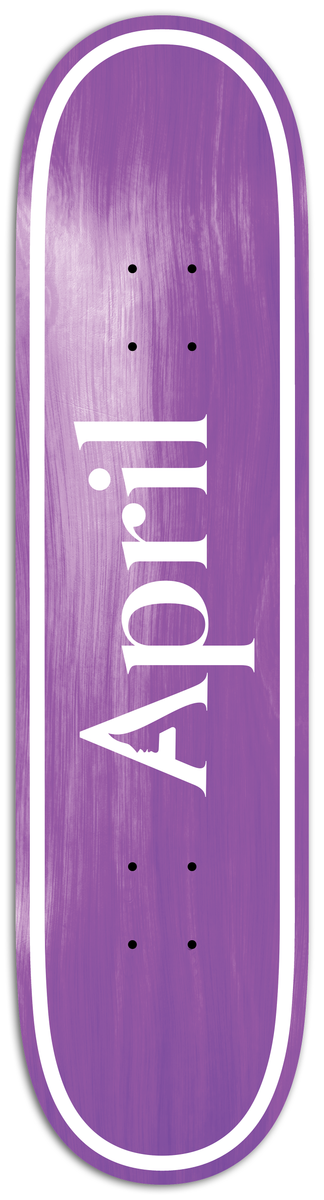 April Team OG Logo Purple Deck 8.50