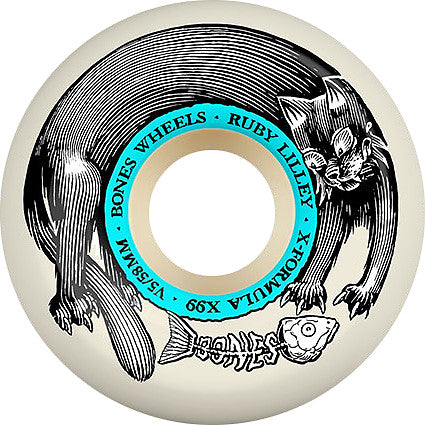 Bones X-Formula Ruby Lilley Black Cat V5 Sidecuts 58MM 99A (Set of 4)