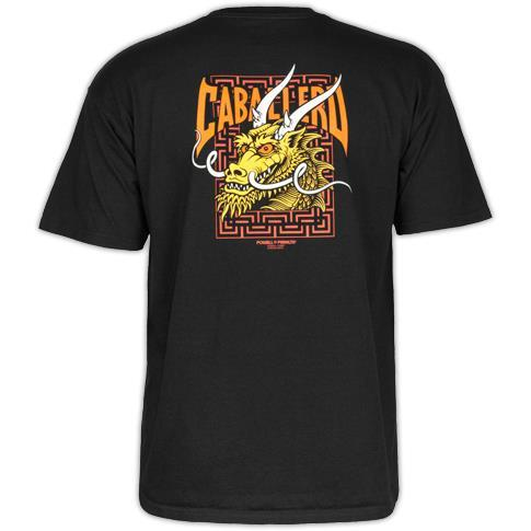 Powell Caballero Street Dragon Black Tee