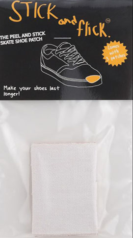 Stick & Flick White Canvas Peel And Stick Shoe Patch