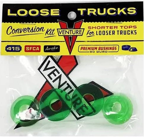 Venture Loose Trucks Conversion Kit Green Bushings 93D
