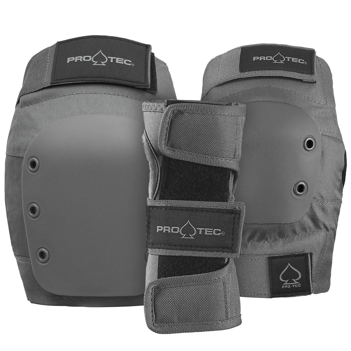 Pro Tec Street Adult 3 Pack Pad Set Grey