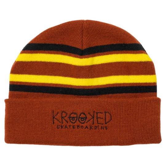 Krooked Kr Eyes Cuff Beanie Dark Red