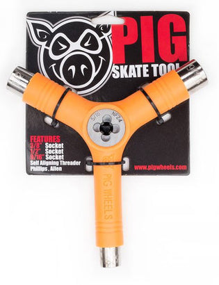 Pig Tri-Socket Threader Skate Tool Orange