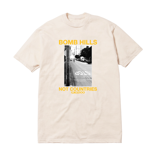 GX1000 Bomb Hills Not Countries Off White/Yellow Tee