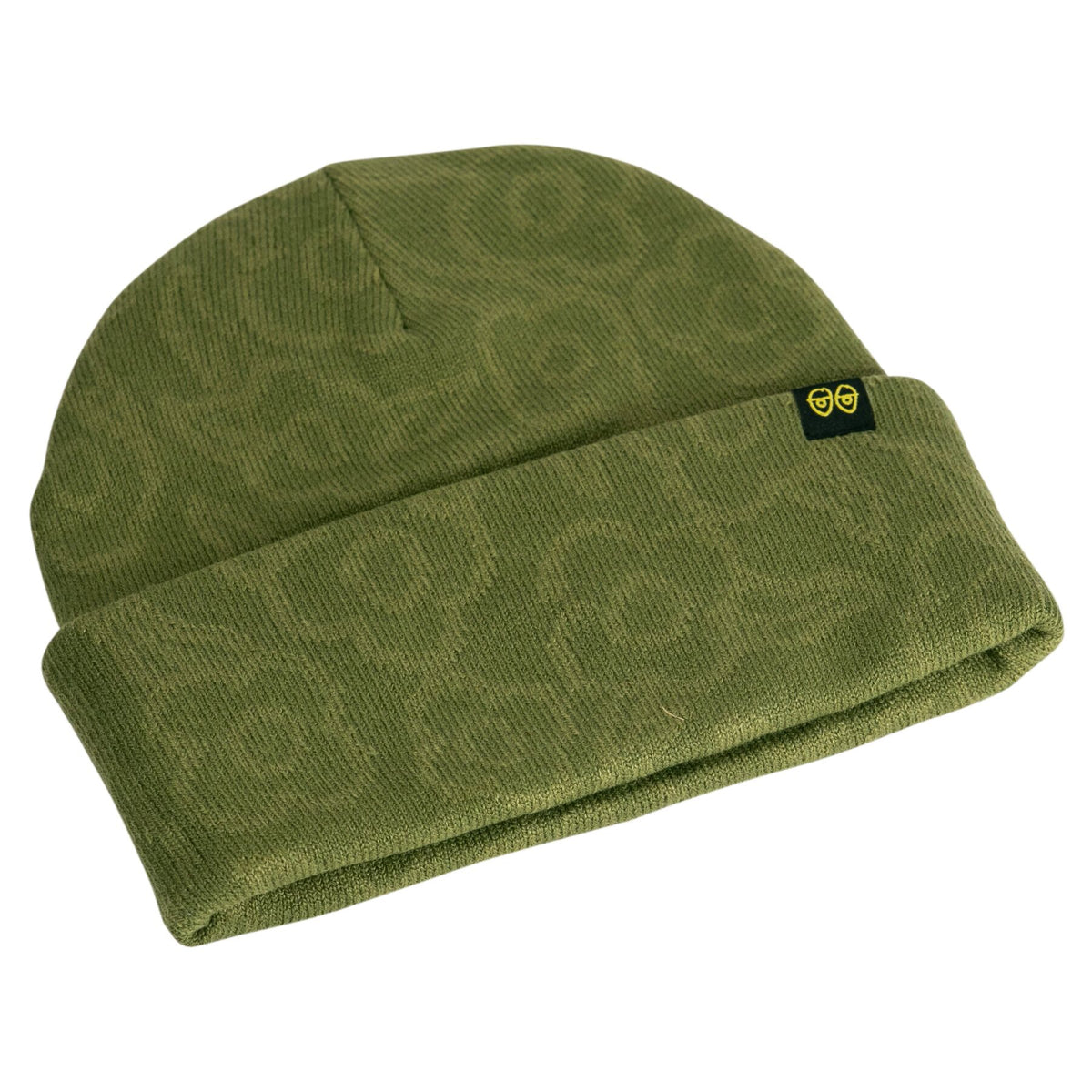Krooked Flowers Eyes Beanie Olive