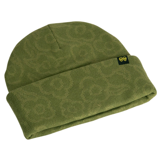 Krooked Flowers Eyes Beanie Olive