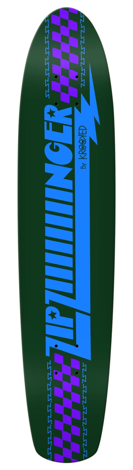 Krooked Team Ziiiiiiiiiinger Longboard Shaped Deck 7.70