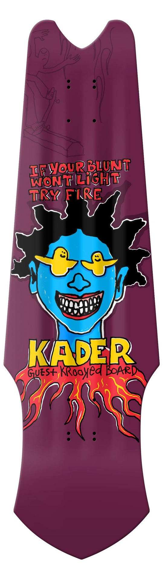 Krooked Kader Guest Tri-Plane Shaped Deck 9.75