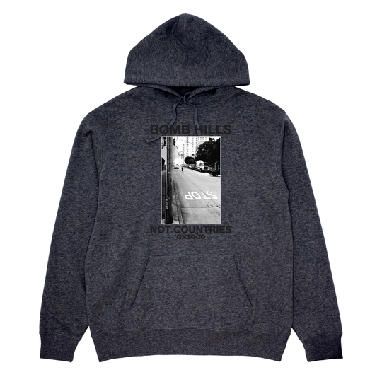 GX1000 Bomb Hills Not Countries Charcoal/Black Hoodie